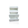 Meuble colonne blanc à roulettes – 2 tiroirs pour spa & massage