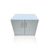 Meuble colonne blanc à roulettes – 2 tiroirs pour spa & massage